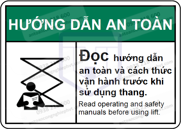 biển báo hướng dẫn an toàn - đọc hướng dẫn an toàn và cách thức vận hành